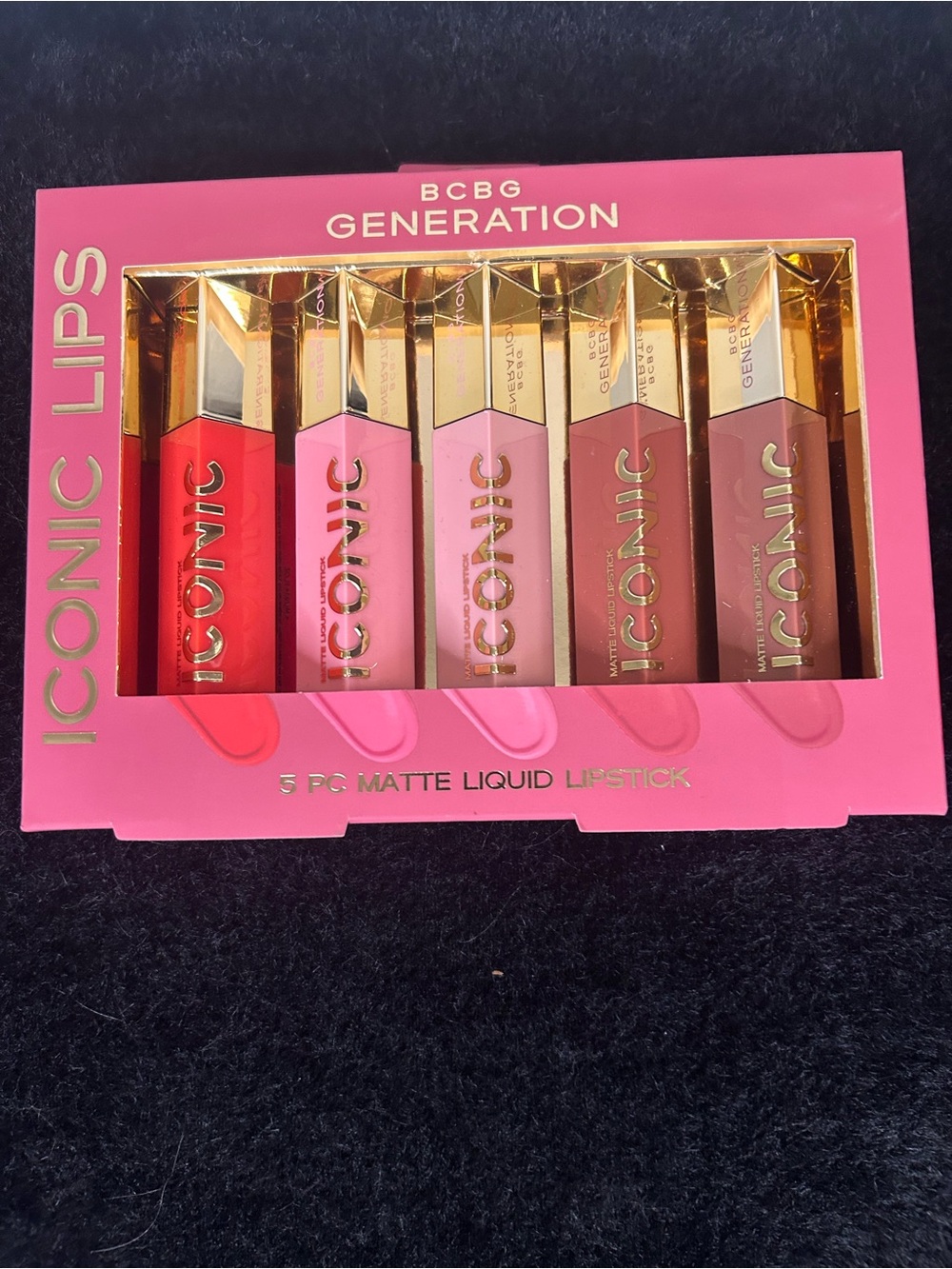 BCBGeneration Iconic Lips 5-Piece Matte Liquid Lipstick Set - Pink Shades